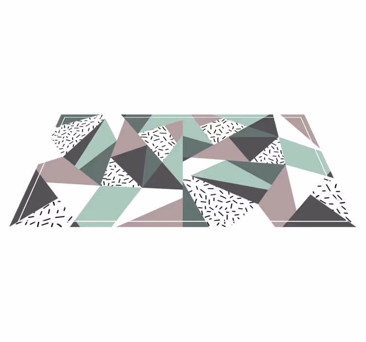 Abstract Triangular Shapes geometric rug - TenStickers