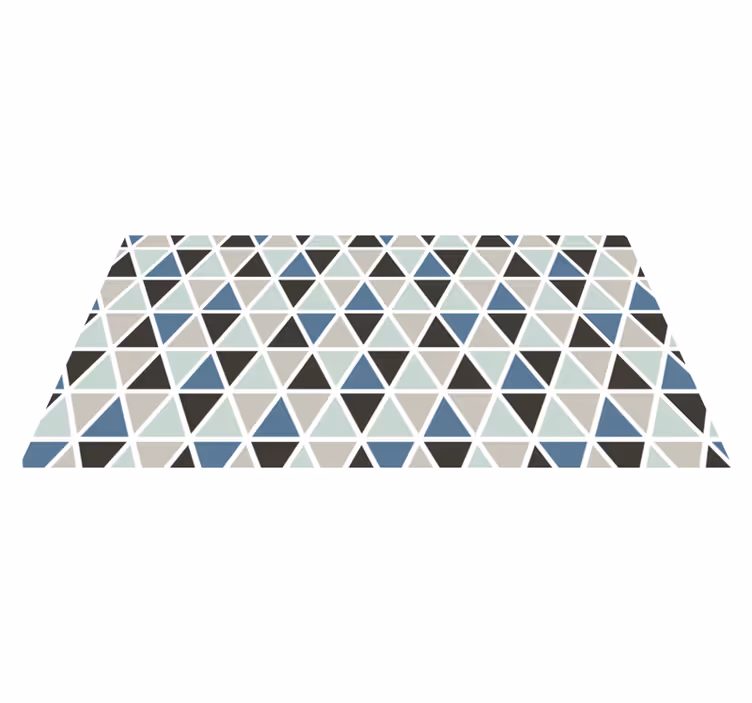 Triangular Color Sections geometric rug - TenStickers