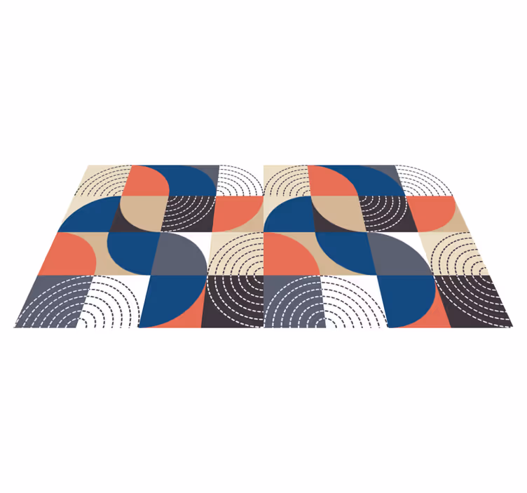 Abstract modern design geometric rug - TenStickers