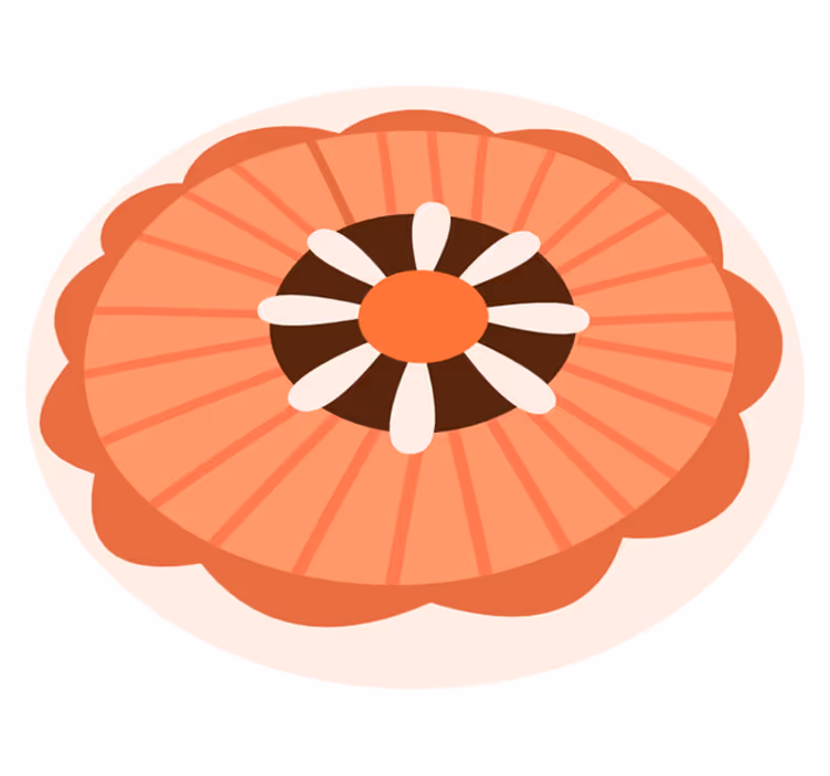 Floral rug with circular floral design - TenStickers