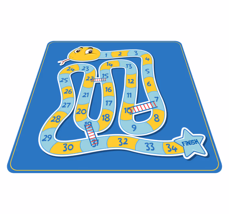 Snake and ladders game rug - TenStickers