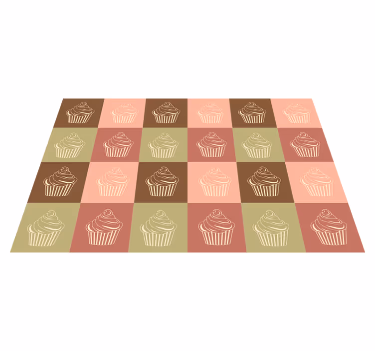 Cupcake Pattern Play kids rug - TenStickers