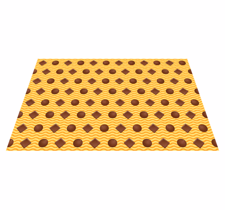 Chocolate pattern kitchen mat - TenStickers