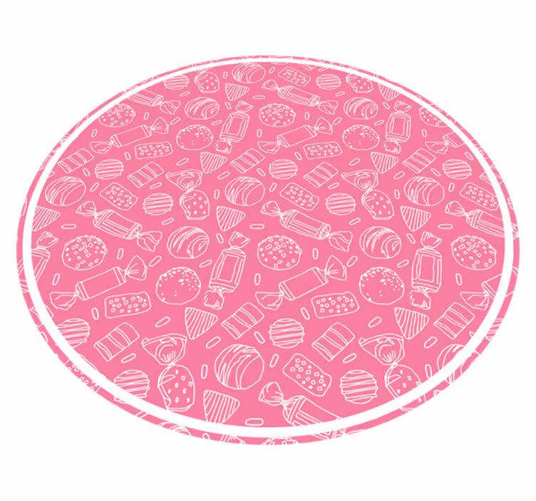 Cadny pink pattern kids rug - TenStickers