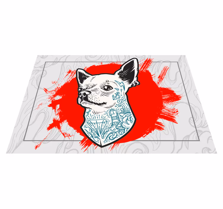 Chihuahua dog portrait animal mat - TenStickers