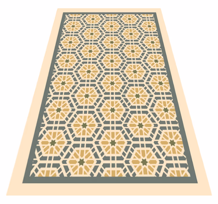 Geometric patterned artwork bedroom carpet - TenStickers
