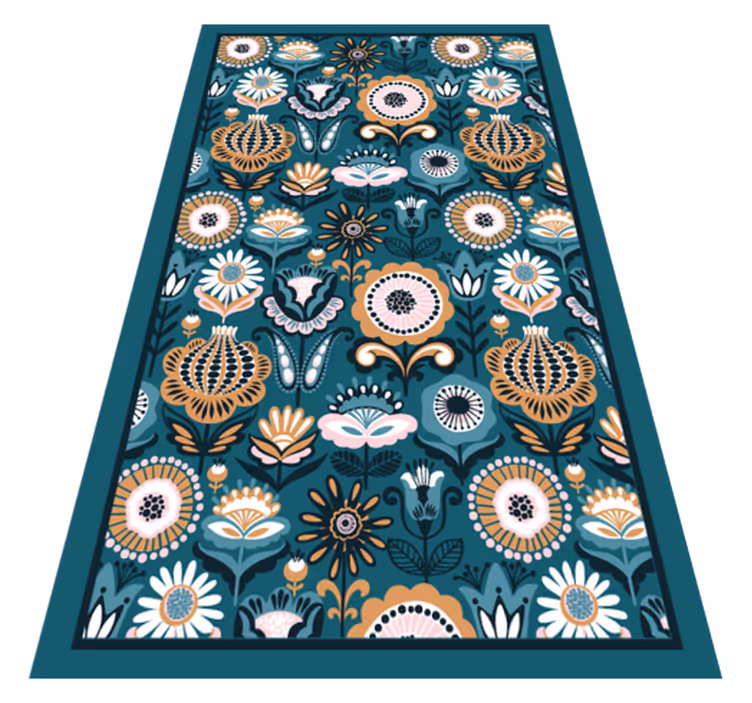 Floral Leaf Patterns bedroom carpet - TenStickers
