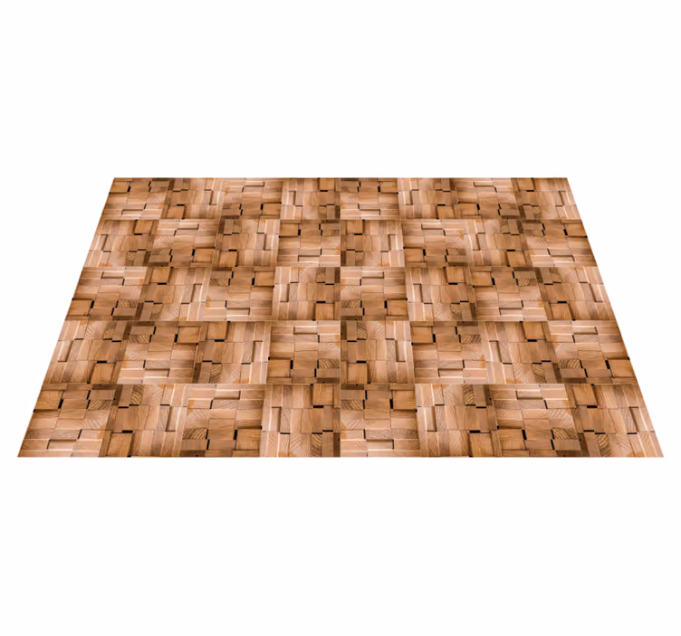 Natural texture design wood effect rug - TenStickers