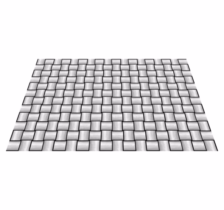 Grey squares motif marble rug - TenStickers