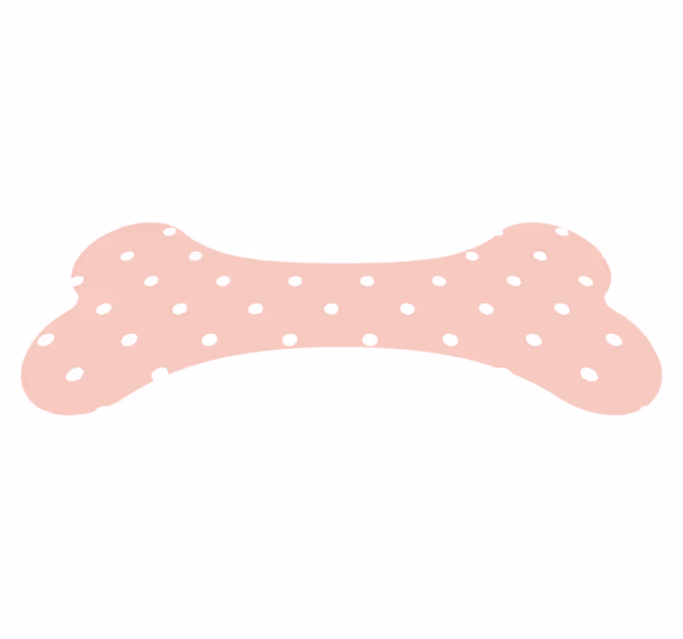 PINK POLKA DOT BONE modern rug - TenStickers