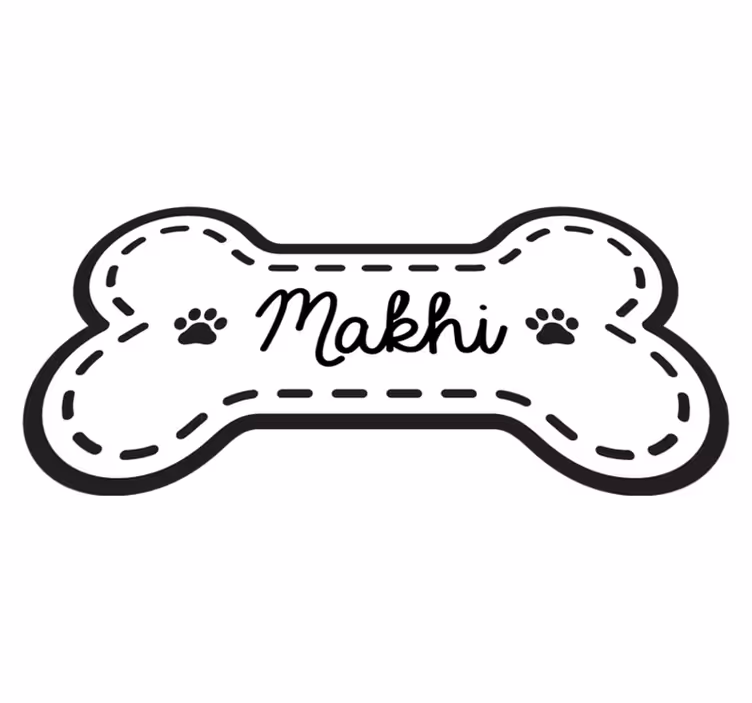 Dog bone shape custom floor mat - TenStickers