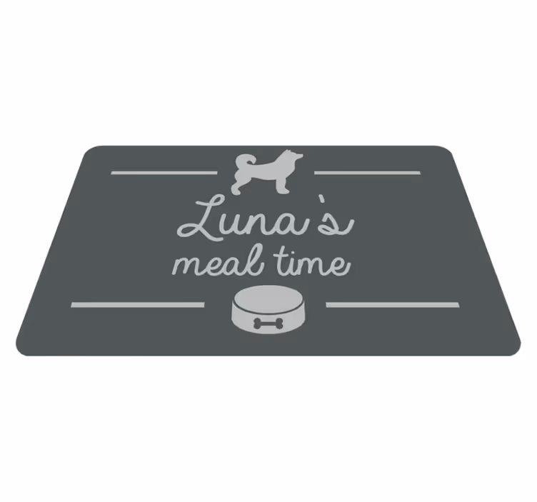 Meal time for your pet animal vinyl rug - TenStickers