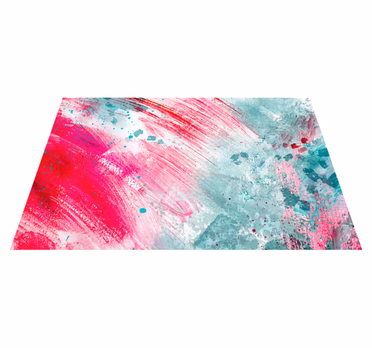 Kids rug abstract pink splash - TenStickers