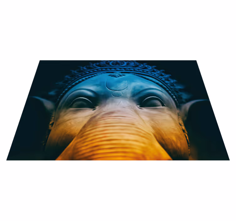 ETHEREAL ELEPHANT FACES ethnic rug - TenStickers