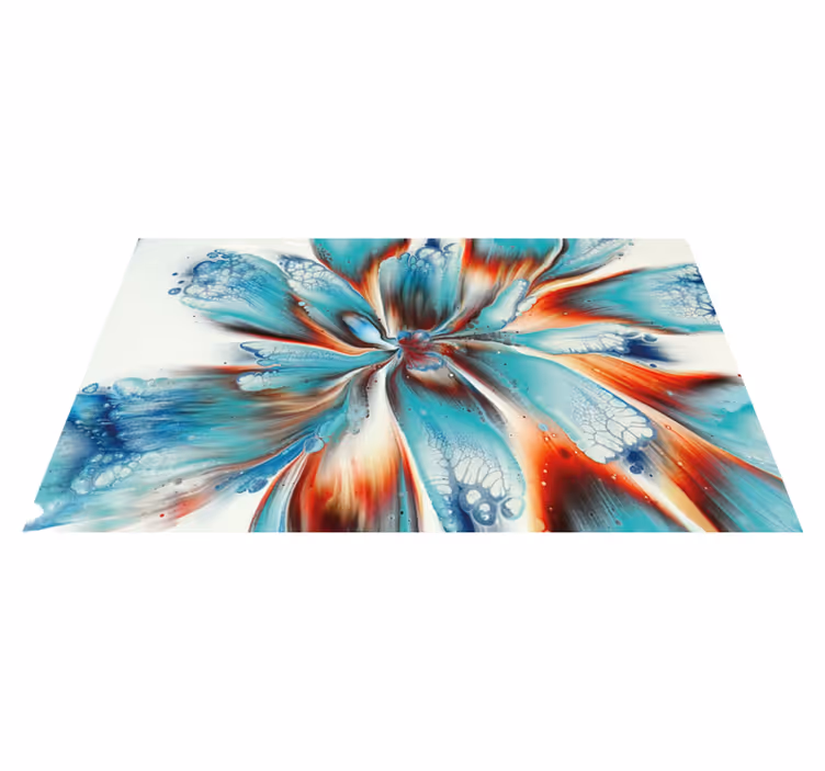 Abstract floral swirl bedroom carpet - TenStickers