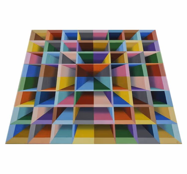 Lively geometry living room rug - TenStickers