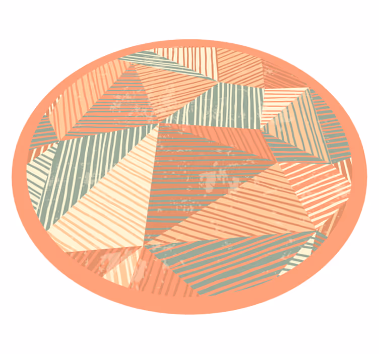 Triangles colour play geometric rug - TenStickers