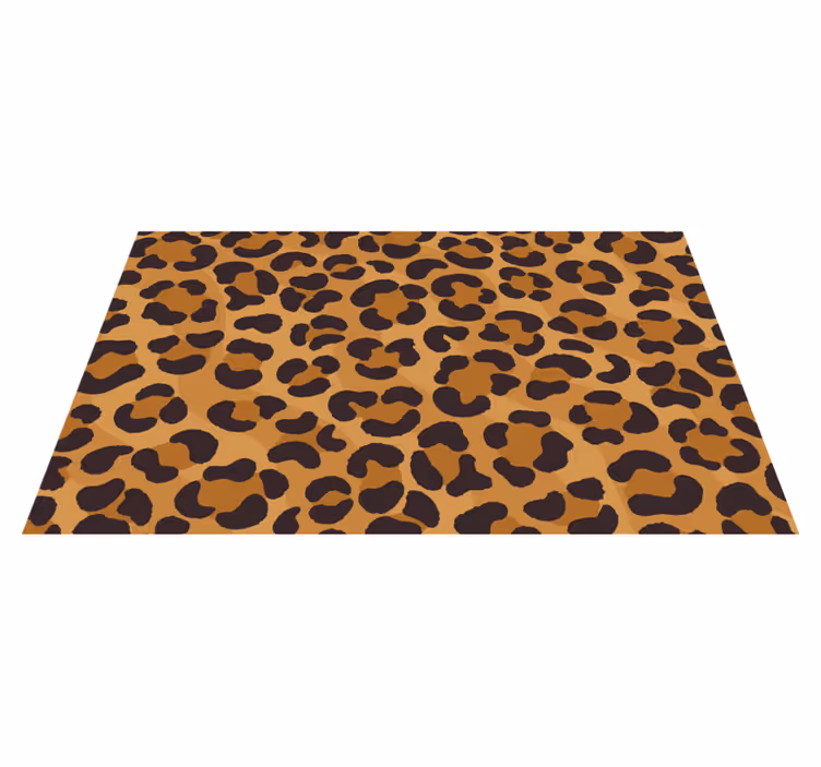 Leopard patterned style animal print rug - TenStickers