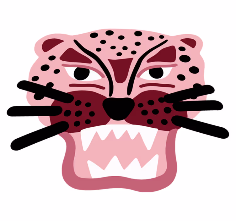 Fierce Leopard Head kids rug - TenStickers