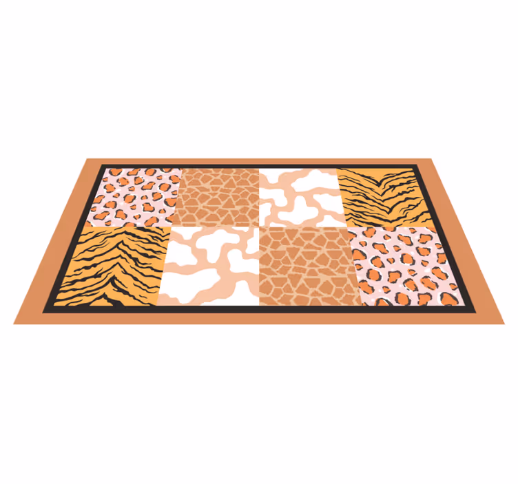 Animal print rug with wild animal patterns - TenStickers
