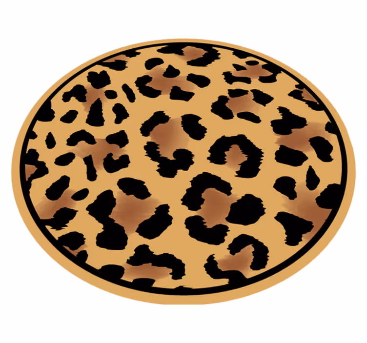 Wild Leopard Pattern animal print rug - TenStickers