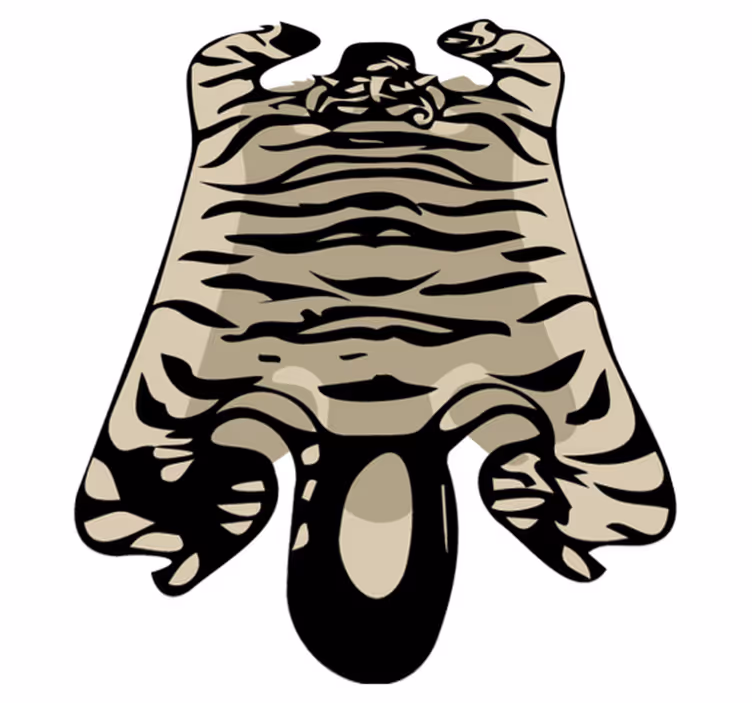 Stylish Tiger Stripes animal print rug - TenStickers