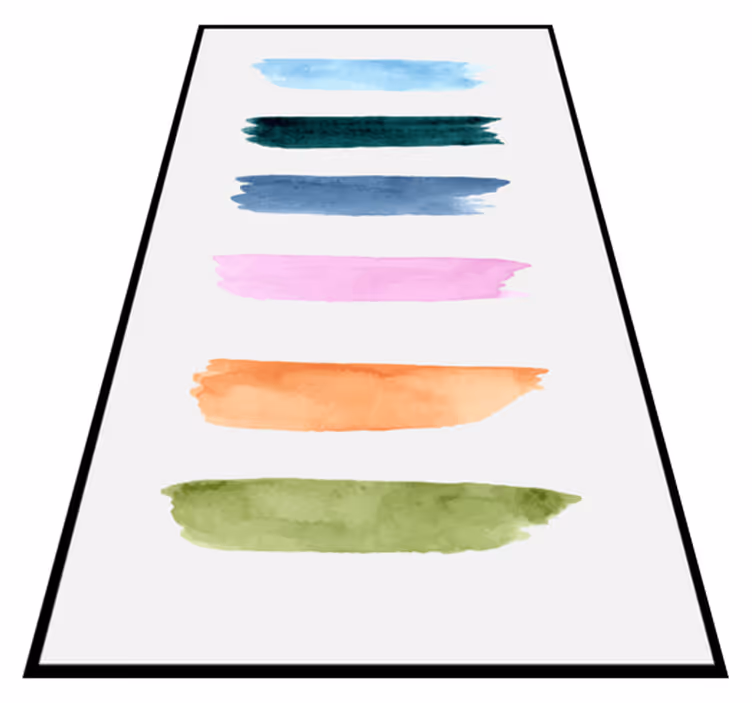 Watercolor Stripes minimalistic rug - TenStickers