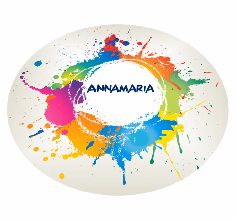 Splashes with name teenage bedroom rug - TenStickers