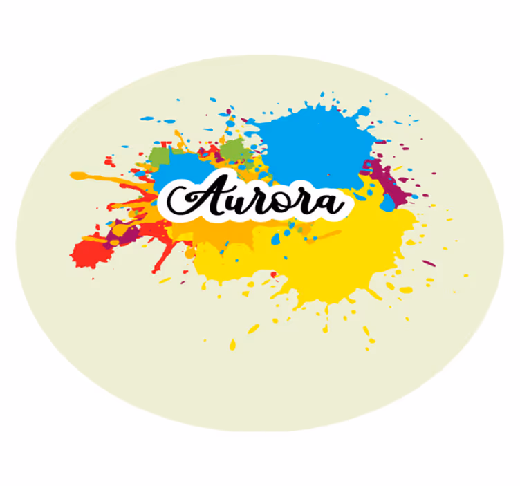 Splash artwork with name texture rug - TenStickers