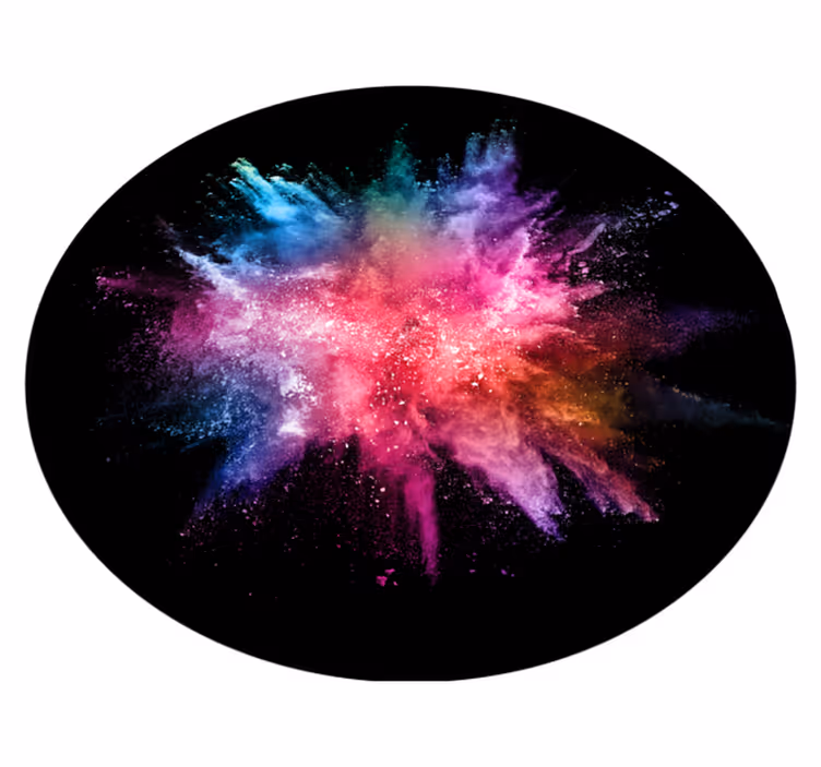 Colorful abstract explosion bedroom carpet - TenStickers