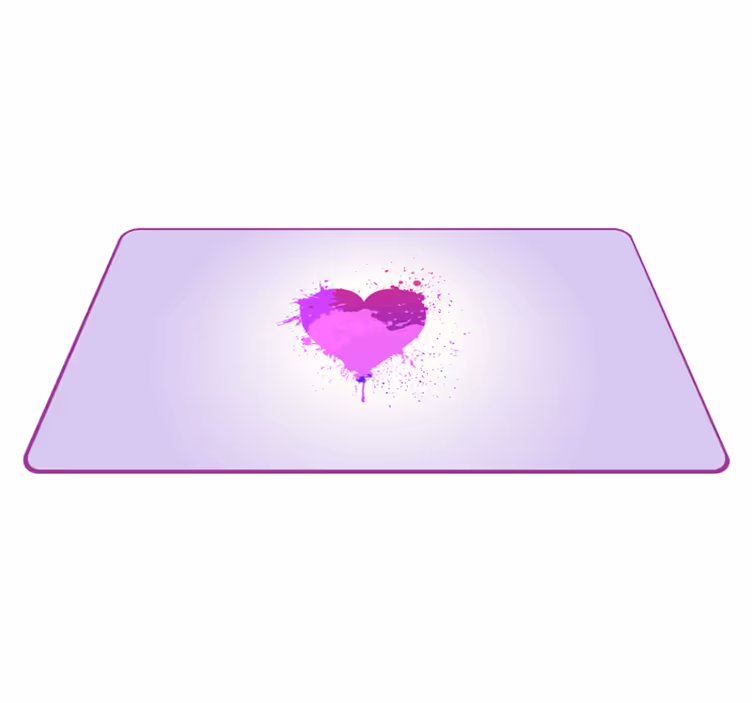 Purple heart splash teenage bedroom rug - TenStickers