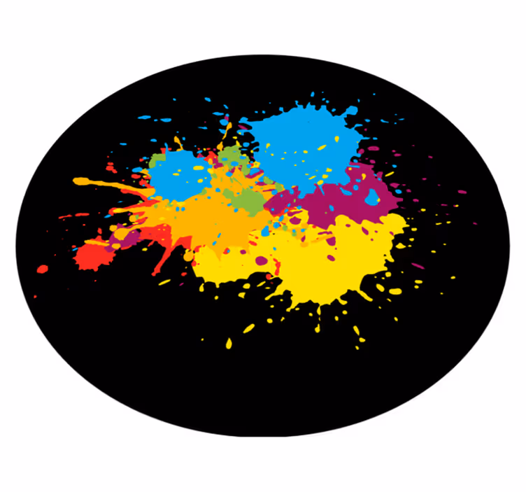Colorful splash stains teenage bedroom rug - TenStickers