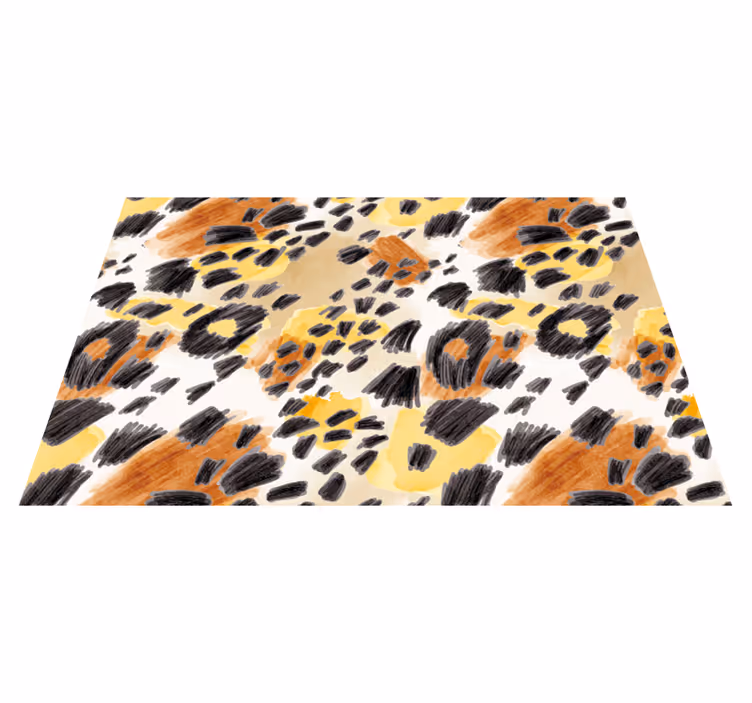 Stylish pattern animal print rug - TenStickers