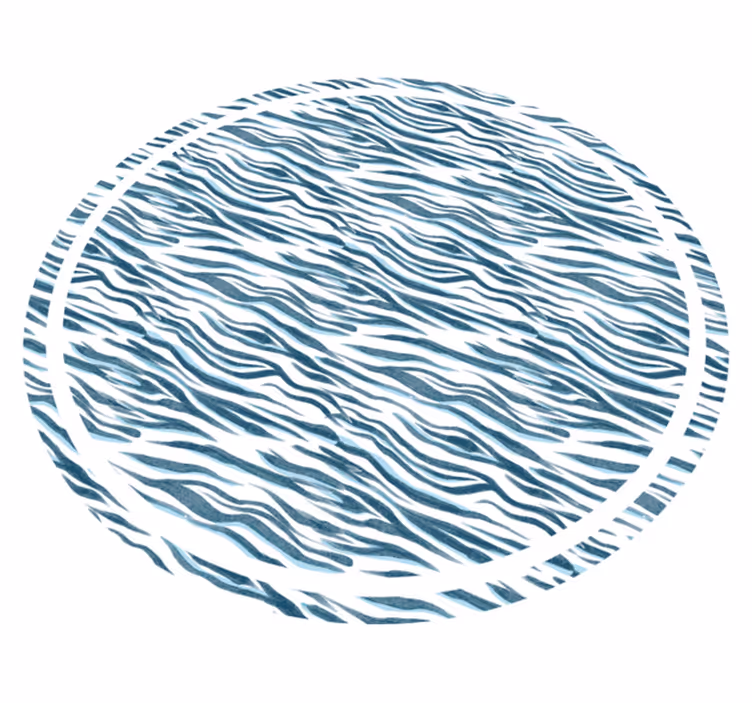 Stylish Zebra Wave animal print rug - TenStickers
