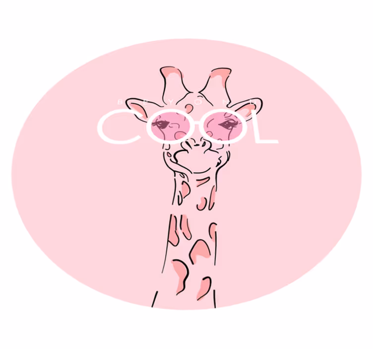 Adorable cool giraffe teenage bedroom rug - TenStickers