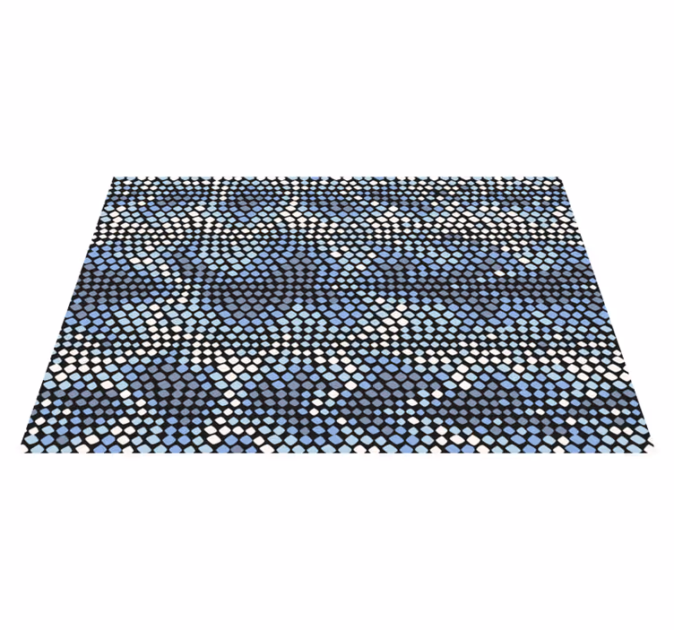 Circular dot element mosaic rug - TenStickers