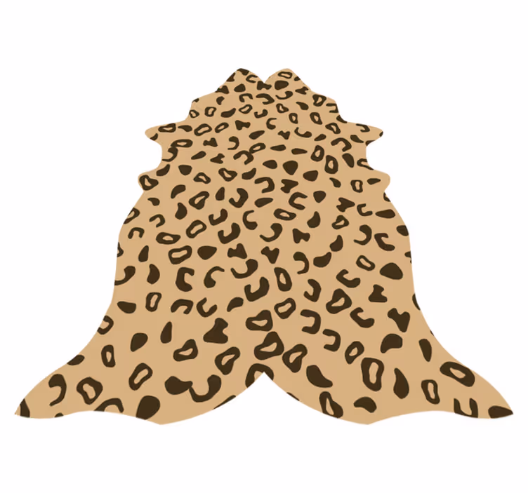 Leopard form pattern animal print rug - TenStickers