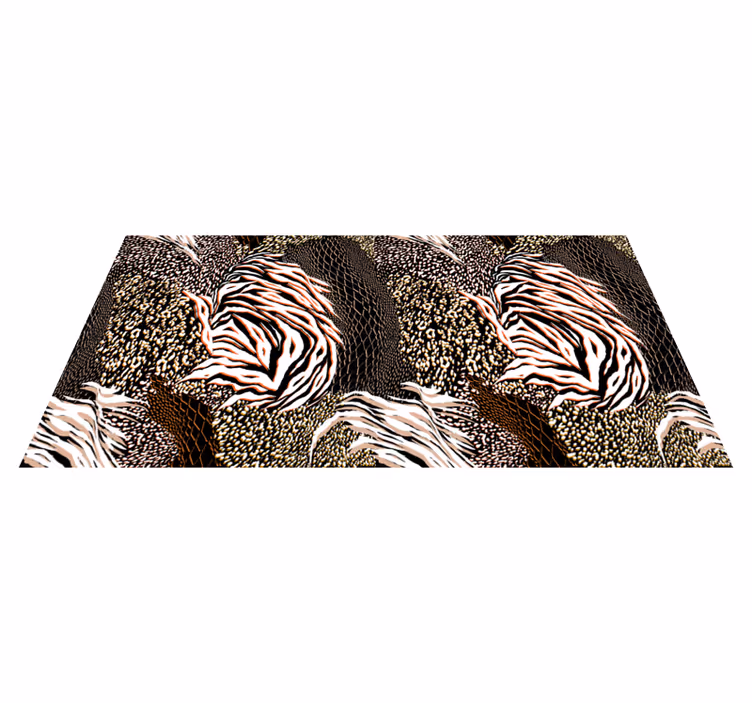Animal print rug with bold zebra patterns - TenStickers