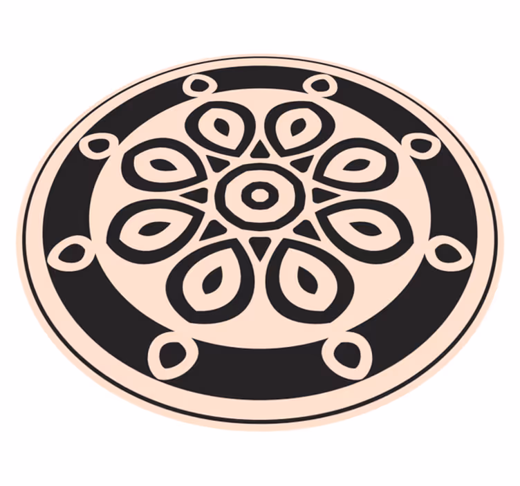 Elegant Circular Motif mandala rug - TenStickers