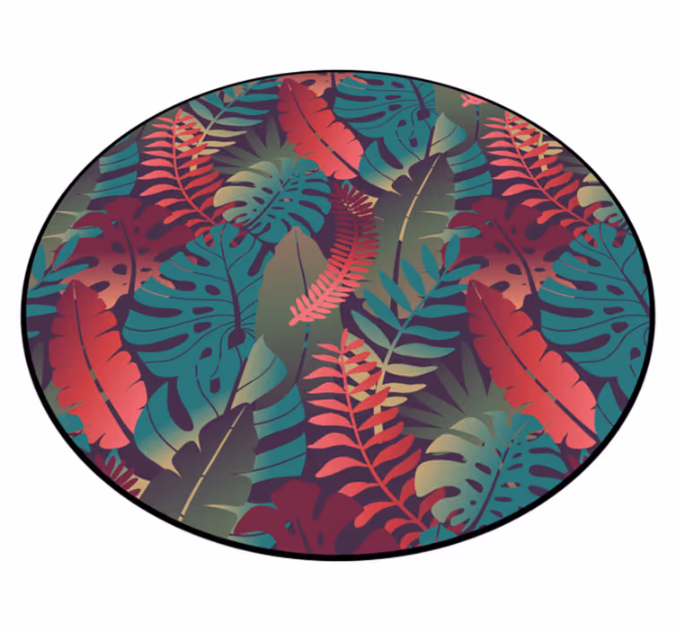 Tropical Leaf Composition nature rug - TenStickers