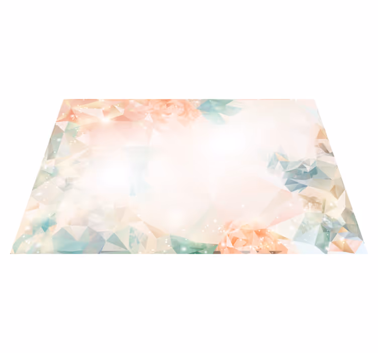 Botanical geometry floral rug - TenStickers