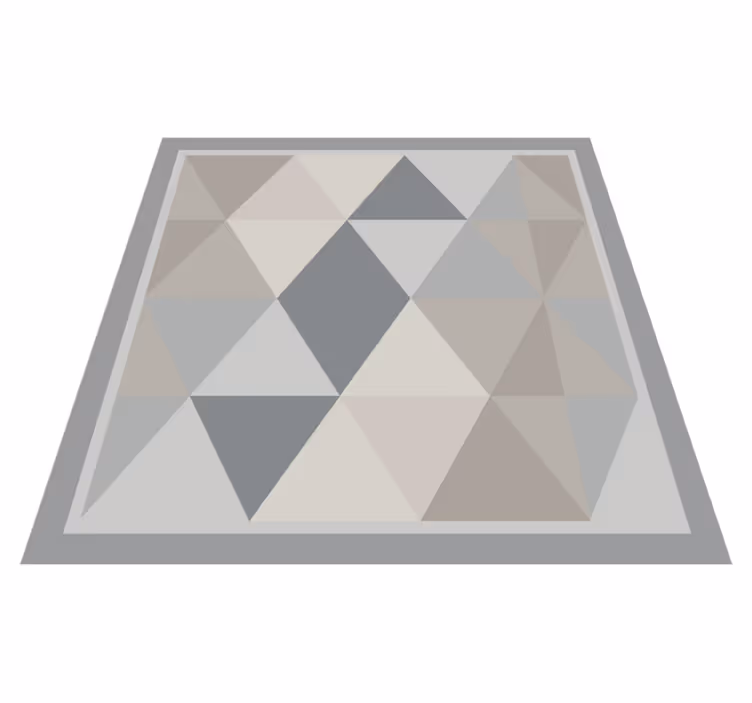 Triangular Grey Harmony geometric rug - TenStickers