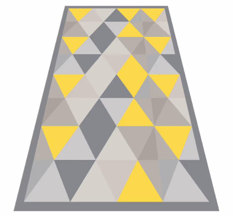 Pantone triangles nordic vinyl rug - TenStickers