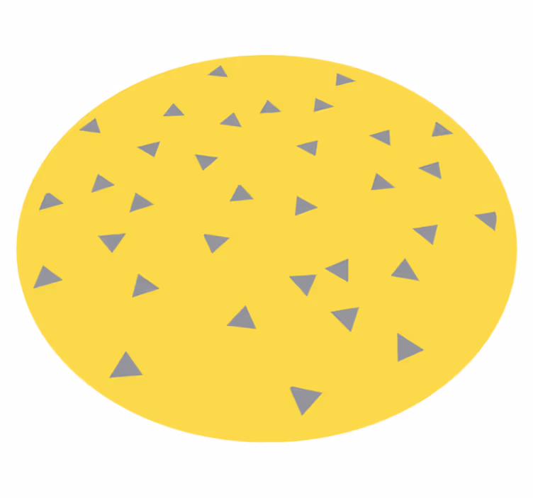 Yellow triangle design geometric rug - TenStickers
