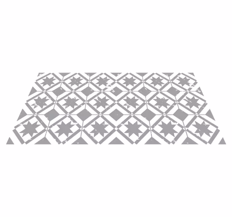 Star Patterned Tiles mosaic rug - TenStickers