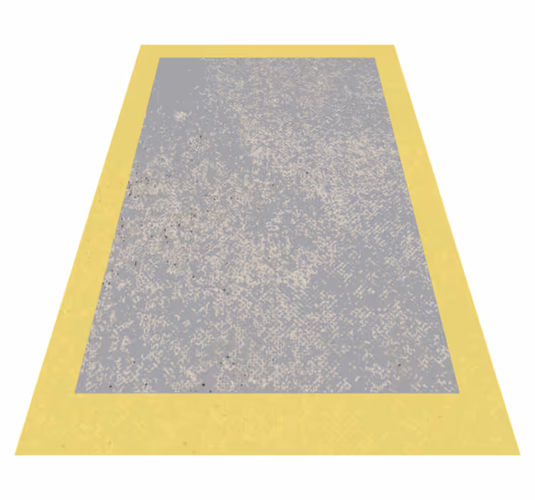Yellow frame living room rug - TenStickers