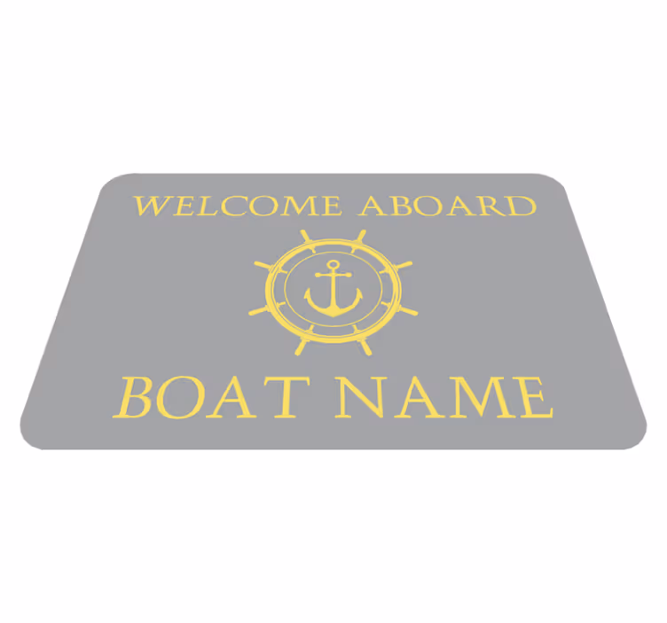Nautical welcome custom floor mat - TenStickers