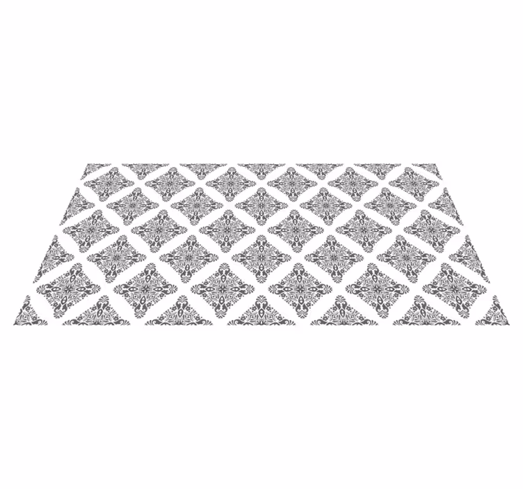 Sophisticated Diamond Motif mosaic rug - TenStickers