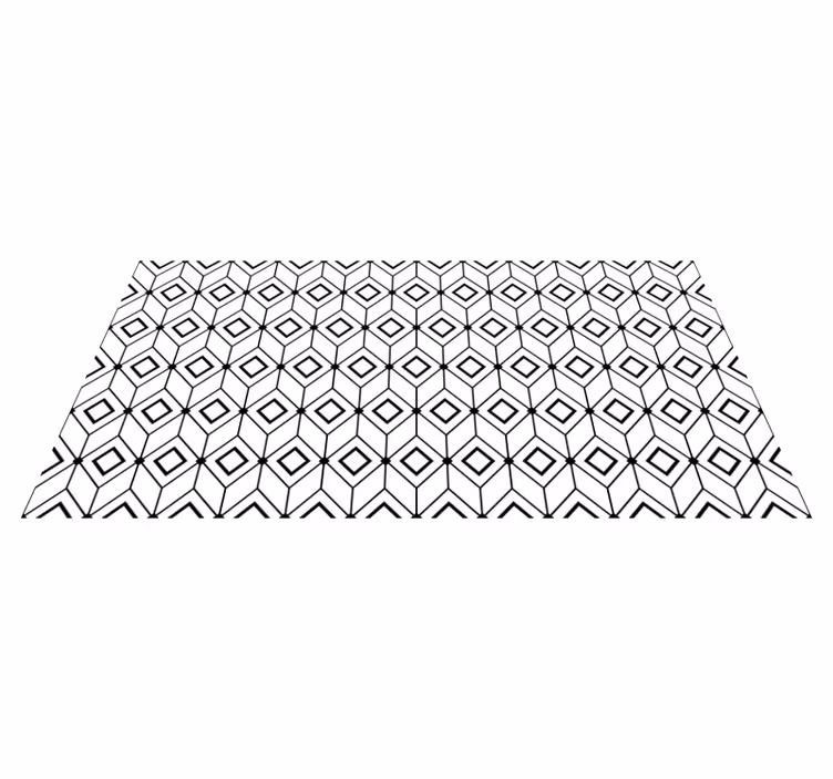 Modern diamond elements geometric rug - TenStickers