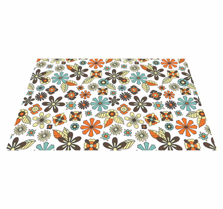 Retro 70's design vintage rug - TenStickers